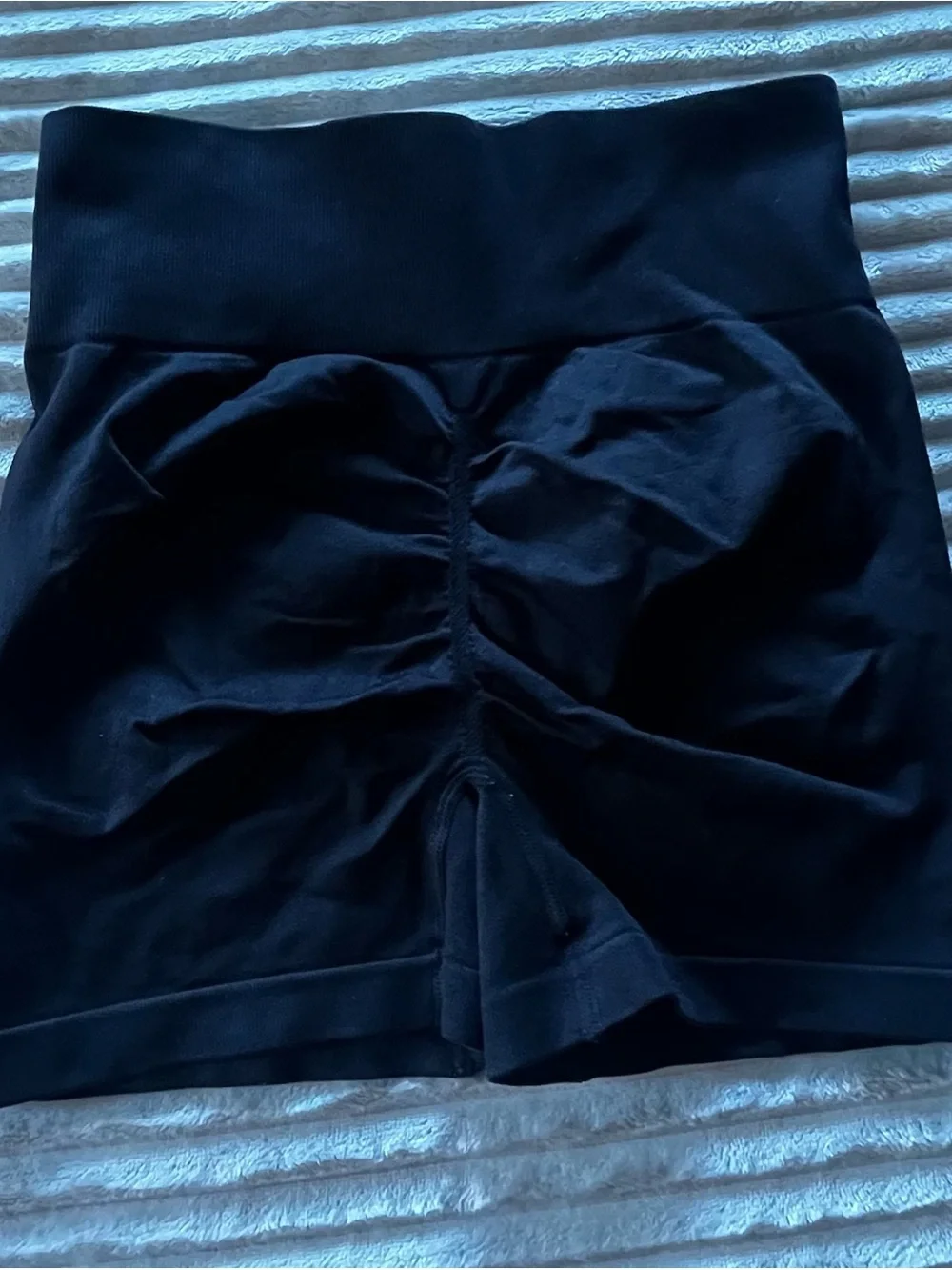 Black High-Waisted Scrunch Bum Compression Shorts ♡